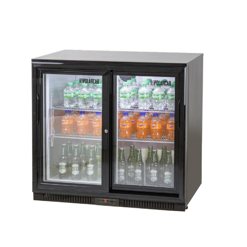 PolarCab Back Bar Bottle Cooler 2 Door, Hinged (Standard)