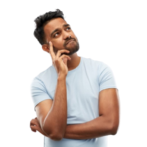 Man Thinking and Looking Up