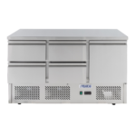 Polarcab Flat Top Saladette Prep Fridge - 1 Door, 4 Drawers, 380L