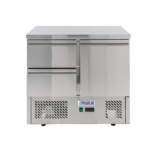 Polarcab Flat Top Saladette Prep Fridge - 1 Door, 2 Drawers, 300L