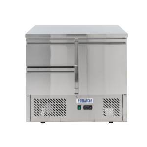 Polarcab Flat Top Saladette Prep Fridge - 1 Door, 2 Drawers, 300L