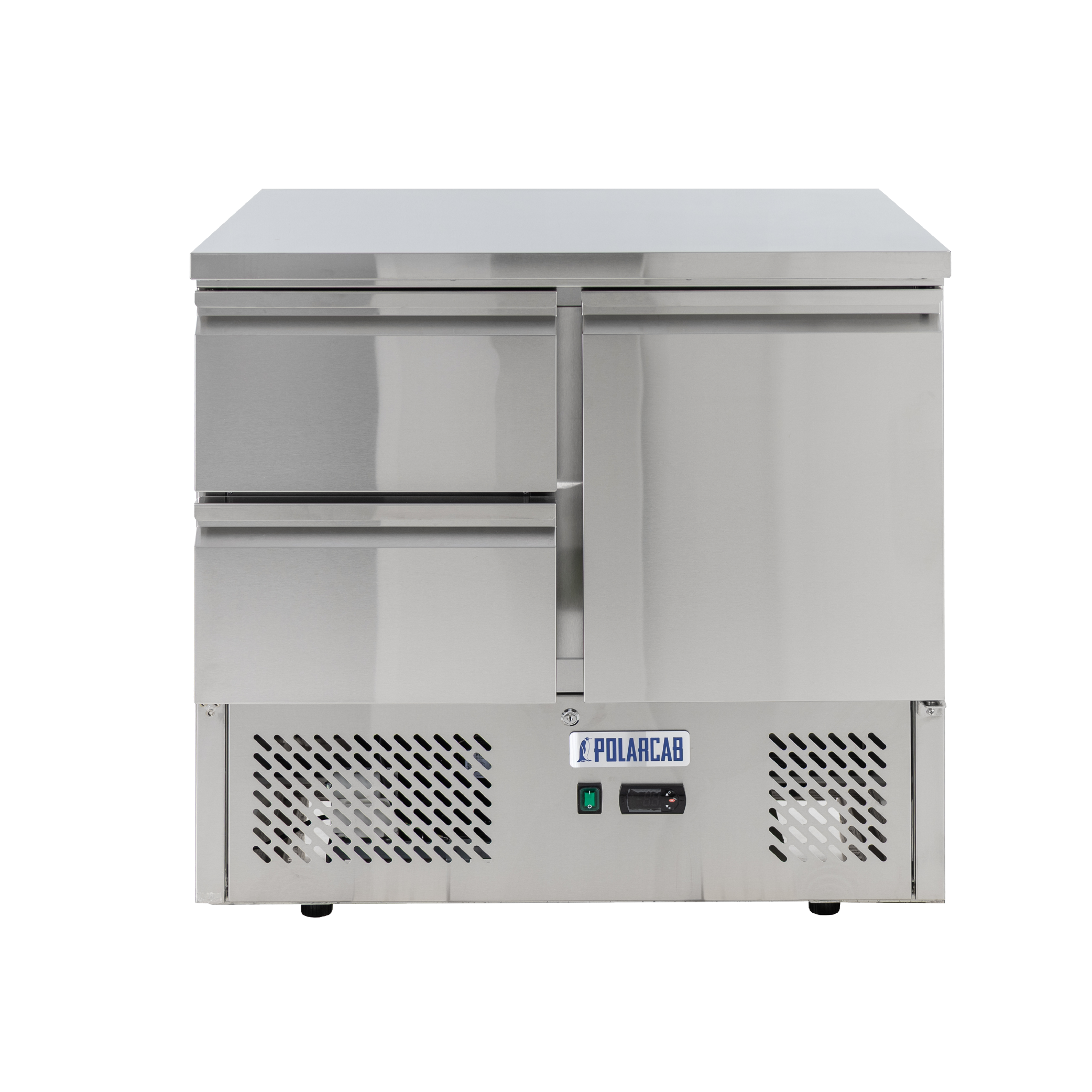 Polarcab Flat Top Saladette Prep Fridge - 1 Door, 2 Drawers, 300L